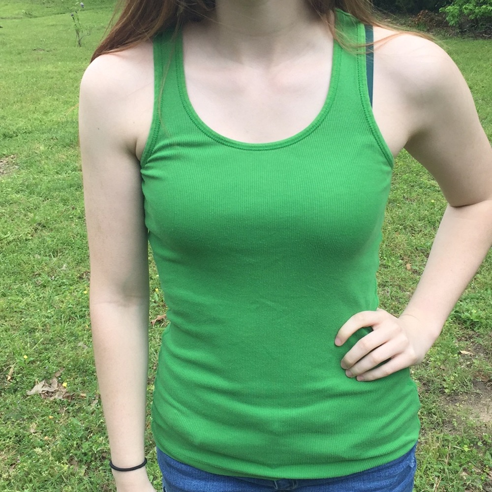 Green tank top
